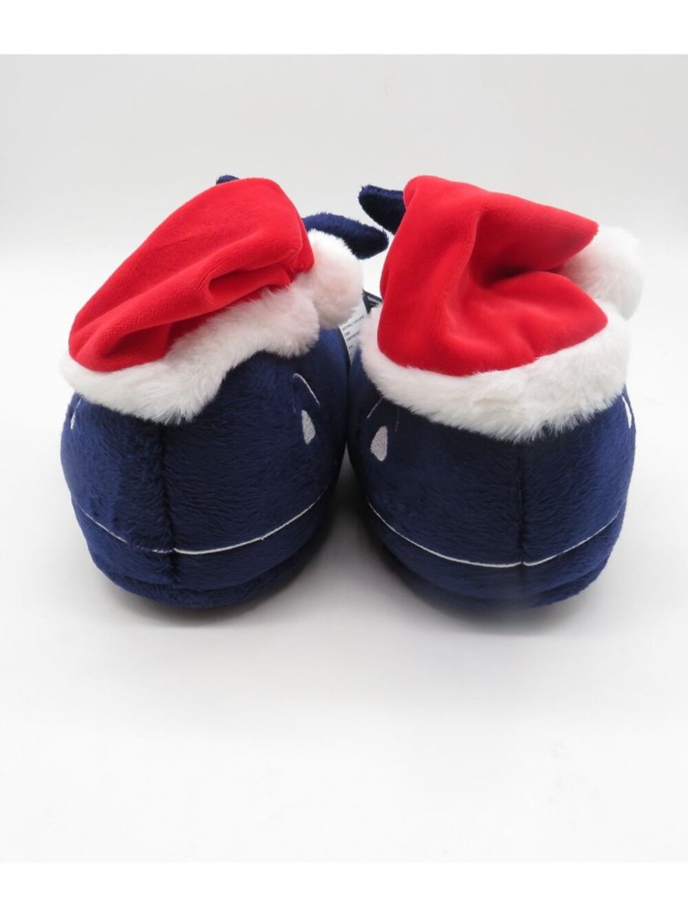 Vineyard Vines Santa Whale Boys Plush Slippers Navy Large NEW